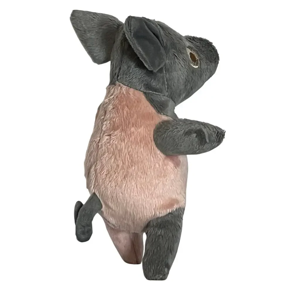 Gray Pink Non Free-Standing Piglet Plush Small Size